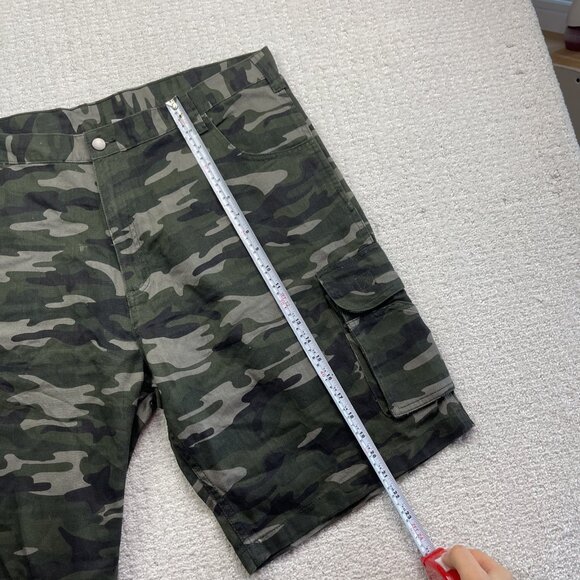 Y2K Work King Camouflage Cargo Shorts Mens Size 42 Workwear Skate Heavy Duty - Picture 14 of 14